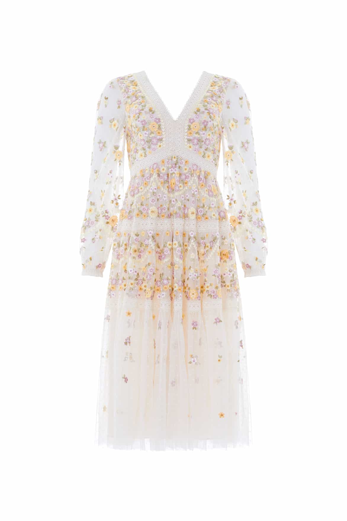 Garland Ribbon Midaxi Dress