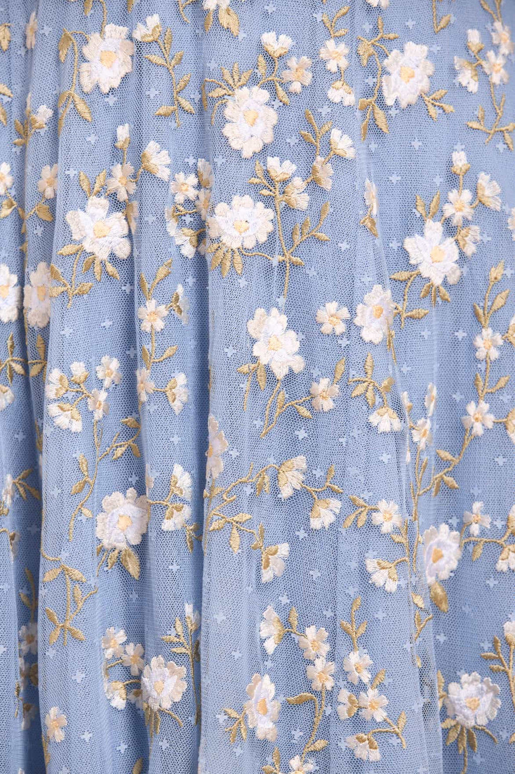 Lea Ditsy One-Shoulder Ankle Gown