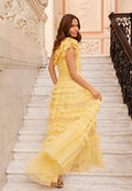 Lisette Ruffle One-Shoulder Gown