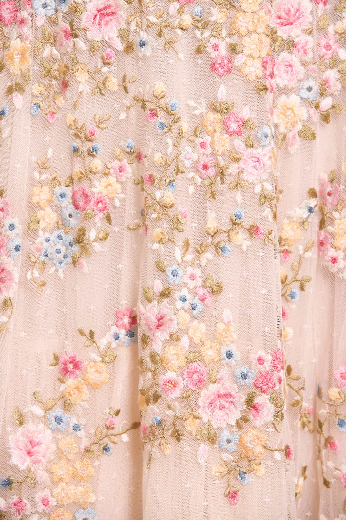 Lunaria Wreath Off-Shoulder Long Sleeve Gown