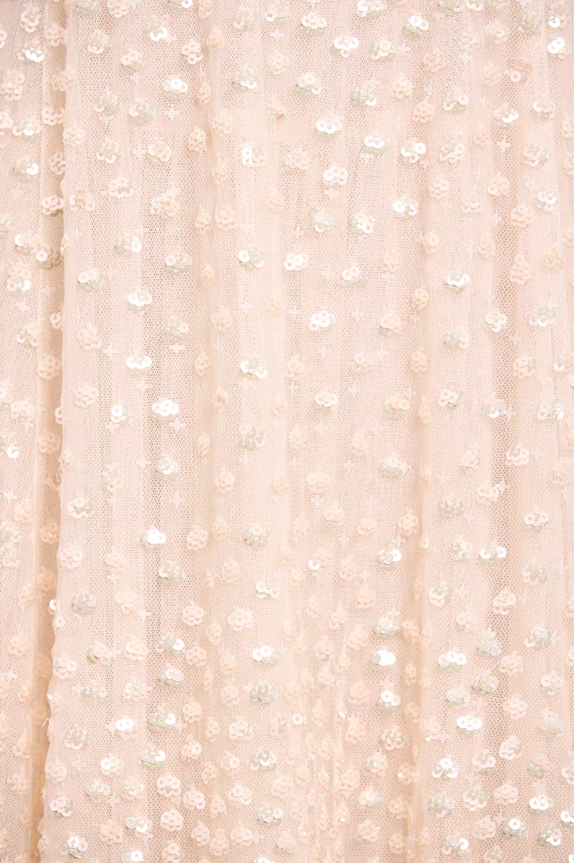 Scatter Dot Ruffle Ankle Gown