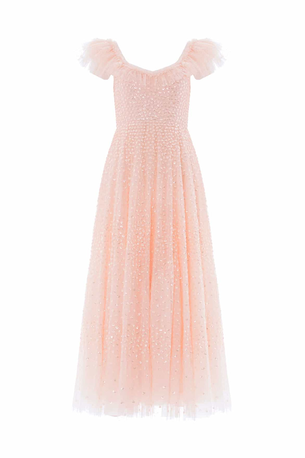 Scatter Dot Ruffle Backless Ballerina Dress