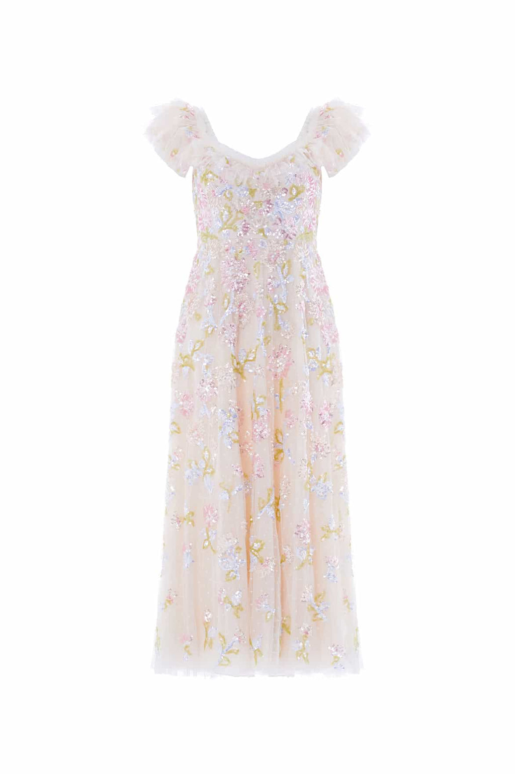 Sequin Dandelion Ruffle Ballerina Dress