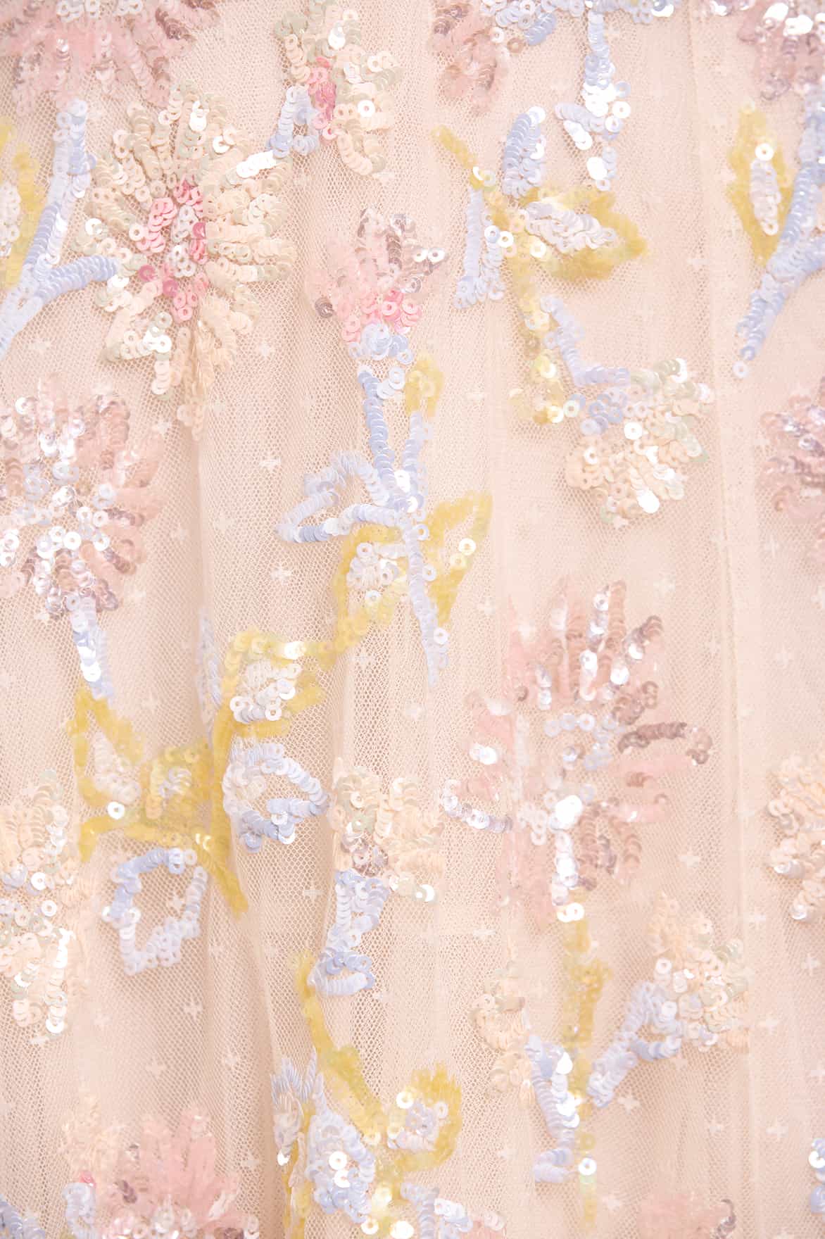 Sequin Dandelion Ruffle Ballerina Dress