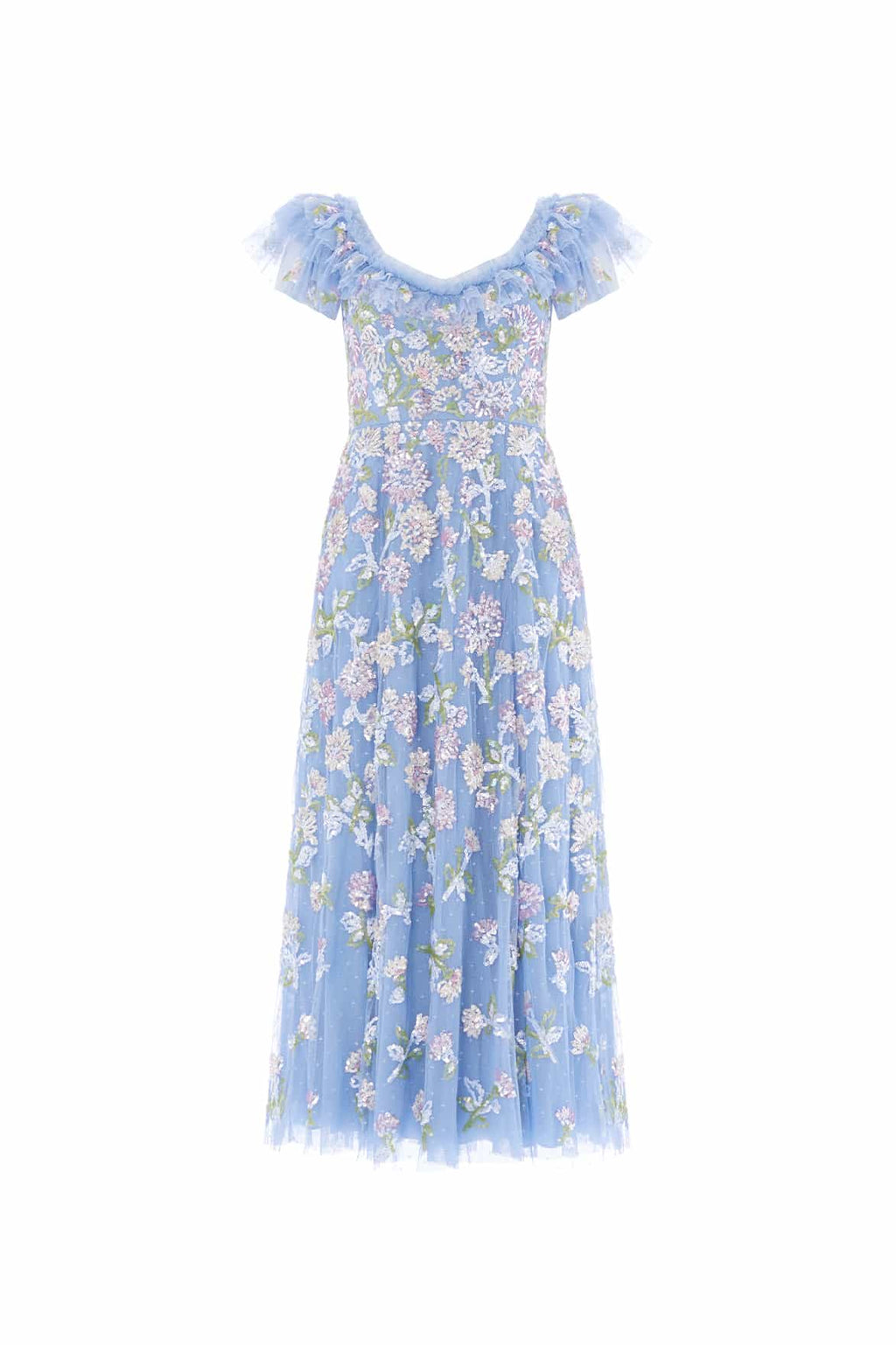 Sequin Dandelion Ruffle Ballerina Dress