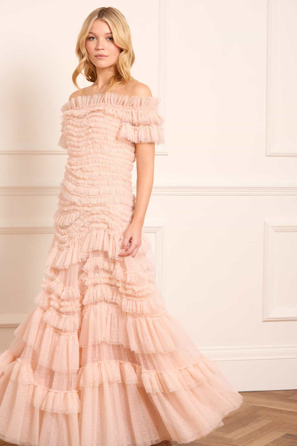 Wild Rose Off-Shoulder Gown